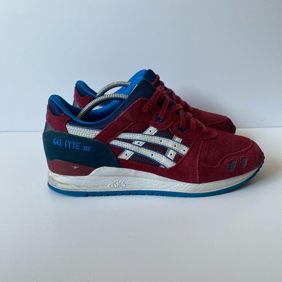 Asics Gel Lyte lll - Burgandy Navy Blue - Picture 4 of 9
